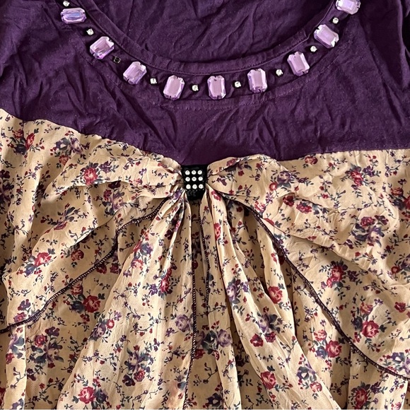 gorgeous y2k floral bow detail blouse🌟 - Picture 4 of 6